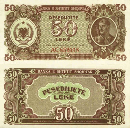 Albania - 50 leke - 1947