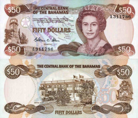 Bahamas - 50 dollars - 1974
