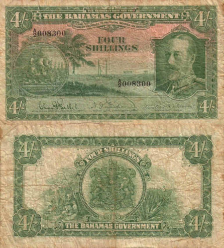 Bahamas - 4 shillings - 1919