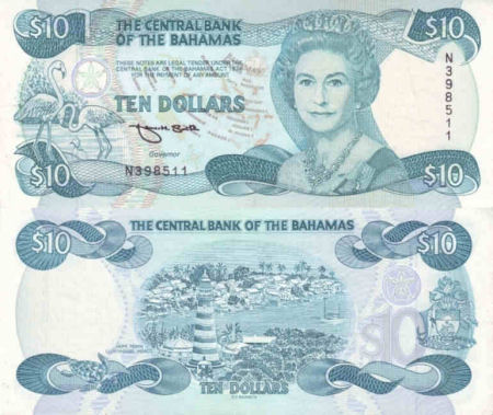 Bahamas - 10 dollars - 1974