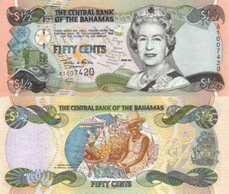 Bahamas - 1/2 dollar - 2001