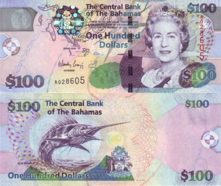 Bahamas - 100 dollars - 2009