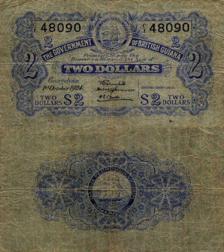 British Guiana - 2 dollars - 1920-1924