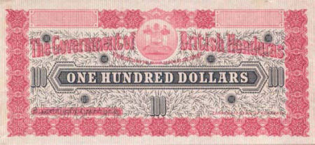 British Honduras - 100 dollars - ND(1895)