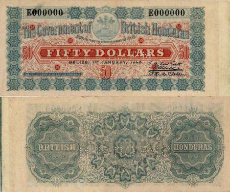 British Honduras - 50 dollars