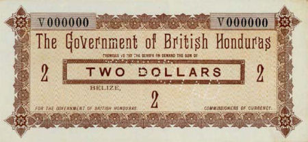 British Honduras - 2 dollars