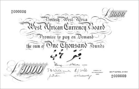 British West Africa - 1,000 pounds - 26.04.1954