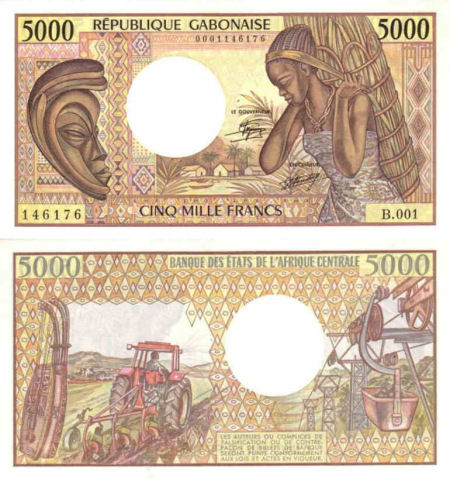 Gabon - 5,000 francs - 1984-1991