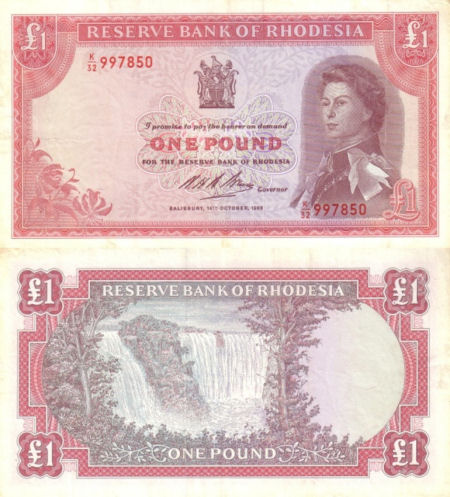 Rhodesia - 1 pound - 1966-1968