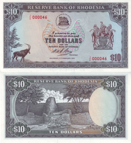 Rhodesia - 10 dollars