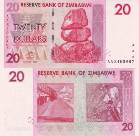 Zimbabwe - 20 dollars